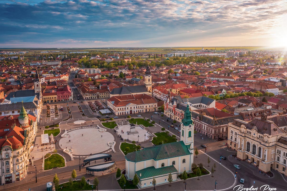Piaţa Unirii din municipiul Oradea